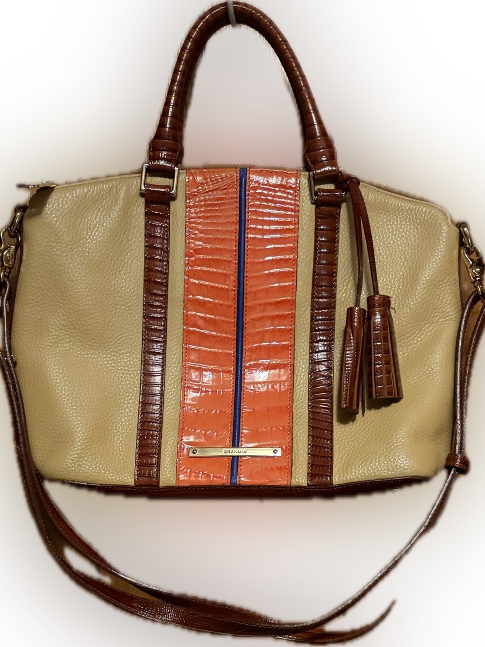 Brahmin Mini Asher Satchel  "Pimento Lady Vineyard" style